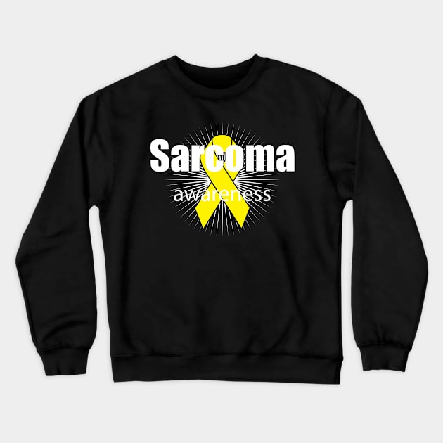 Yellow for Sarcoma Awareness Crewneck Sweatshirt by BarbC